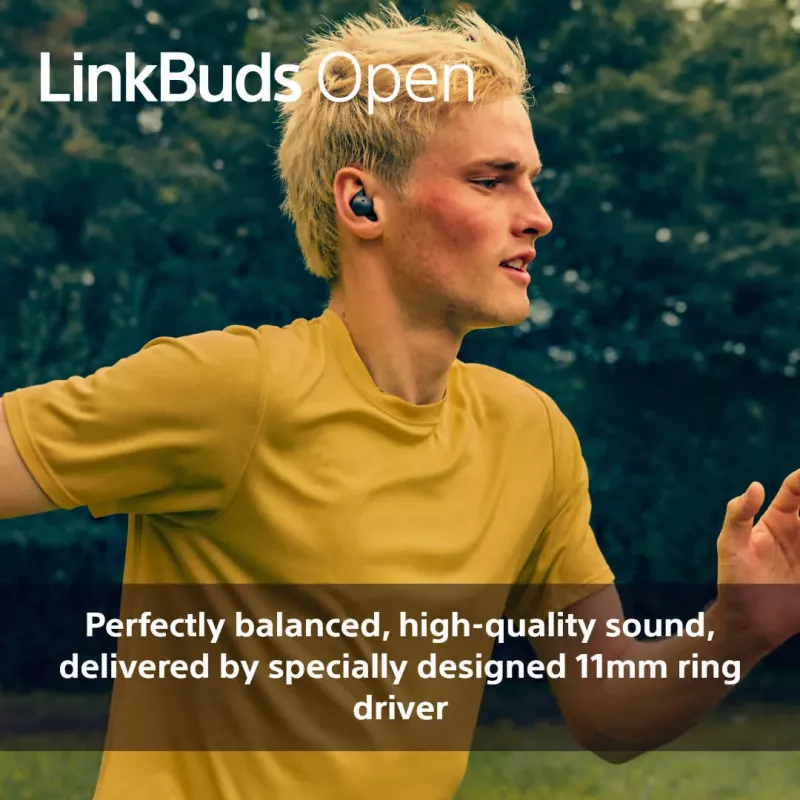Headset Sony LinkBuds Open WFL910B — kabellos Bluetooth In-Ear, 20–20.000 Hz, 10 m Reichweite, 63 g, schwarz