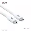 Club3D CAC-1572 USB-80-Gbps-zertifiziertes Kabel, USB-C auf USB-C, 240 W PD, 8K240Hz, 1,2 m, weiß