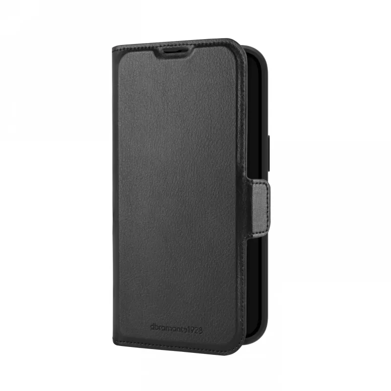 dbramante1928 Oslo Pro OPE4BL006535 Flip-Hülle für iPhone 16e / 17e, PU und Kunststoff, Schwarz