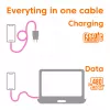 Club 3D CAC-3010 USB-C-auf-USB-C-Perlen-Kabel, 2 m, PD 60 W, 480 Mbit/s, Rosa