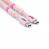 Club 3D CAC-3010 USB-C-auf-USB-C-Perlen-Kabel, 2 m, PD 60 W, 480 Mbit/s, Rosa