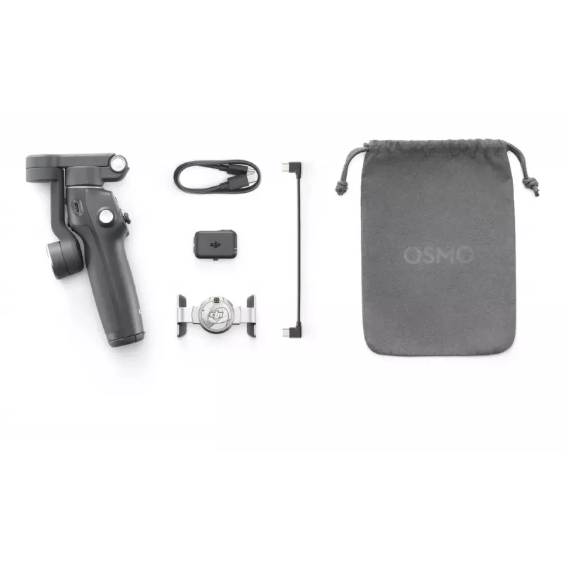 DJI Osmo Mobile 7P Smartphone-Gimbal, 3-Achsen-Stabilisierung, ActiveTrack 7.0, Teleskopstange, Bluetooth 5.3, dunkelgrau