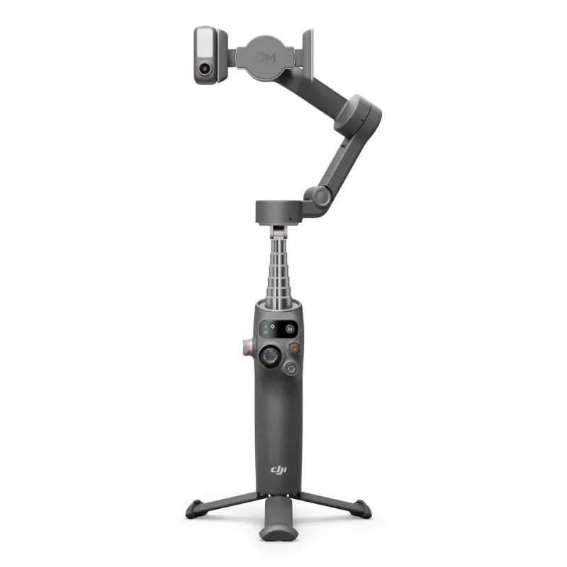 DJI Osmo Mobile 7P Smartphone-Gimbal, 3-Achsen-Stabilisierung, ActiveTrack 7.0, Teleskopstange, Bluetooth 5.3, dunkelgrau