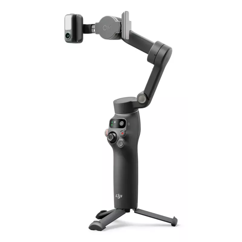 DJI Osmo Mobile 7P Smartphone-Gimbal, 3-Achsen-Stabilisierung, ActiveTrack 7.0, Teleskopstange, Bluetooth 5.3, dunkelgrau