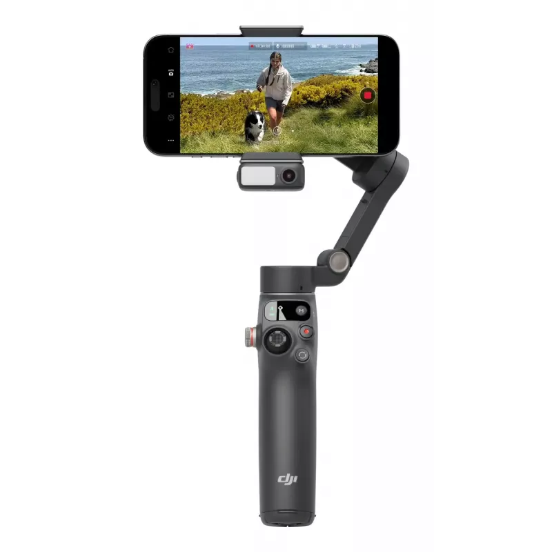 DJI Osmo Mobile 7P Smartphone-Gimbal, 3-Achsen-Stabilisierung, ActiveTrack 7.0, Teleskopstange, Bluetooth 5.3, dunkelgrau