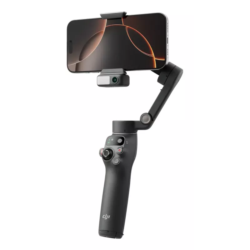 DJI Osmo Mobile 7P Smartphone-Gimbal, 3-Achsen-Stabilisierung, ActiveTrack 7.0, Teleskopstange, Bluetooth 5.3, dunkelgrau