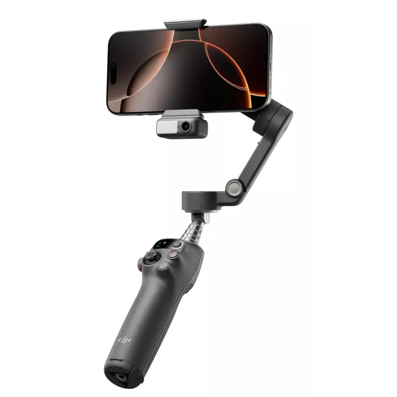 DJI Osmo Mobile 7P Smartphone-Gimbal, 3-Achsen-Stabilisierung, ActiveTrack 7.0, Teleskopstange, Bluetooth 5.3, dunkelgrau