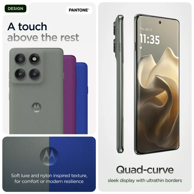 Motorola edge 60 pro 16.9 cm (6.67 Zoll) Dual SIM Android 15 5G USB Type-C 12 GB 512 GB 6000 mAh Grau
