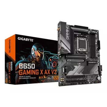 GIGABYTE B650 GAMING X AX V2 Mainboard - AMD Ryzen 9000 Series CPUs, 8+2+2 Phasen VRM, bis zu 8000MHz DDR5 (OC), 1xPCIe 5.0 + 2xPCIe 4.0 M.2, 2.5GbE LAN, WIFI 6E, USB 3.2 Gen 2