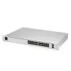 Managed Switch UBIQUITI USW-PRO-24-EU — 24× Gigabit RJ-45, 2× SFP+, L2/L3, Rack-Montage, silber