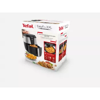 Tefal Easy Fry EY701D Single 5,6 L Stand-alone 1850 W Heißluftfritteuse Schwarz, Edelstahl