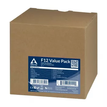 ARCTIC F12 120 mm Standard-Gehäuselüfter, 5er-Pack, Schwarz