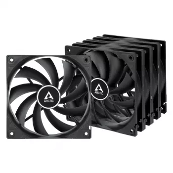 ARCTIC F12 120 mm Standard-Gehäuselüfter, 5er-Pack, Schwarz