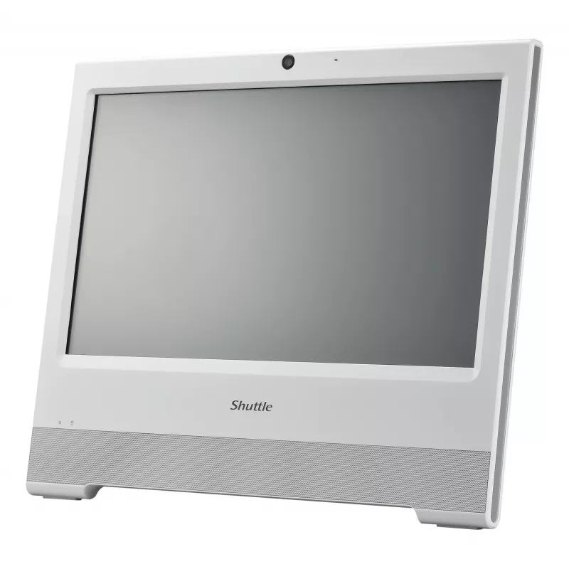 Shuttle XPC X50V9 All-in-One-Barebone, 15,6-Zoll-Touchscreen 1366×768, Intel Celeron 7305, WLAN, LAN, HDMI, 90 W, ohne Betriebssystem, weiß