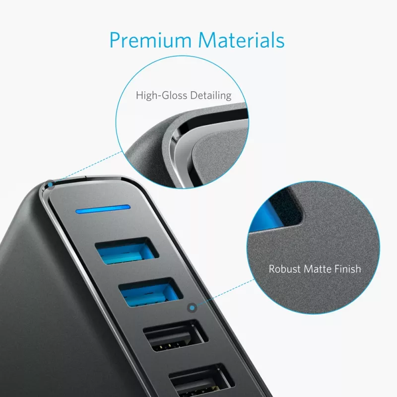 ANKER Powerport Speed 5 2x Quick Charge 3.0 Eu Schwarz