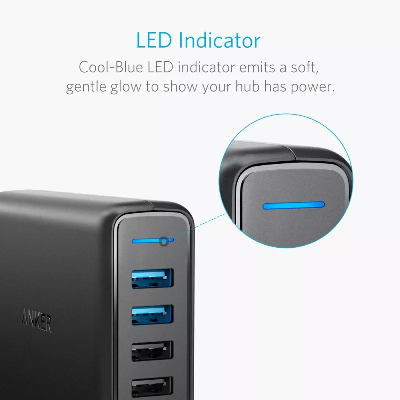 ANKER Powerport Speed 5 2x Quick Charge 3.0 Eu Schwarz