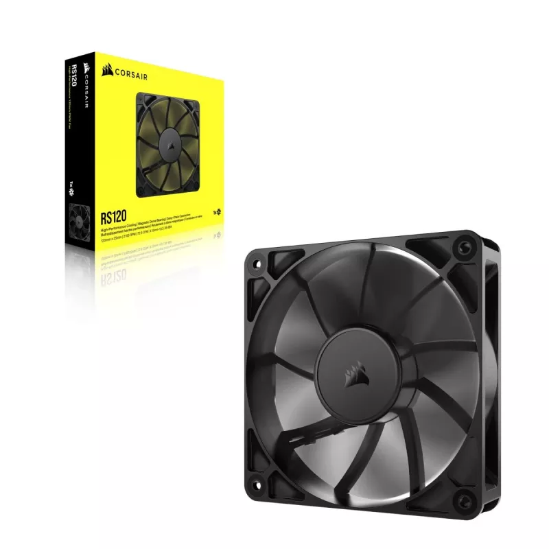 Corsair RS120 CO-9050188-WW PWM-Gehäuselüfter, 120 mm, Schwarz