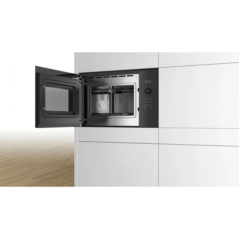 Einbau-Mikrowelle Bosch Serie 6 BFL554MB0 – 900 W, 25 L, Dreh- und Touch-Bedienung, schwarz