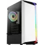 Aerocool Bionic V2 Midi-Tower PC-Gehäuse, ATX / micro ATX / Mini-ITX, gehärtetes Glas, RGB, Weiß