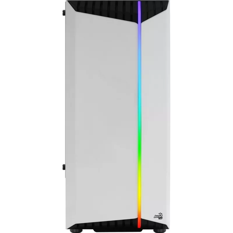 Aerocool Bionic V2 Midi-Tower PC-Gehäuse, ATX / micro ATX / Mini-ITX, gehärtetes Glas, RGB, Weiß