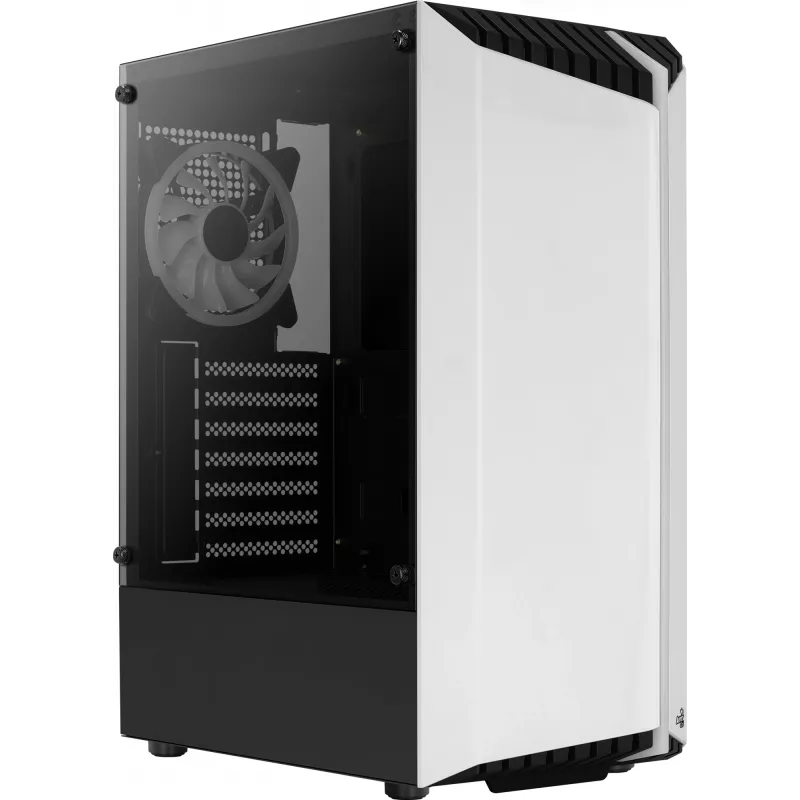 Aerocool Bionic V2 Midi-Tower PC-Gehäuse, ATX / micro ATX / Mini-ITX, gehärtetes Glas, RGB, Weiß