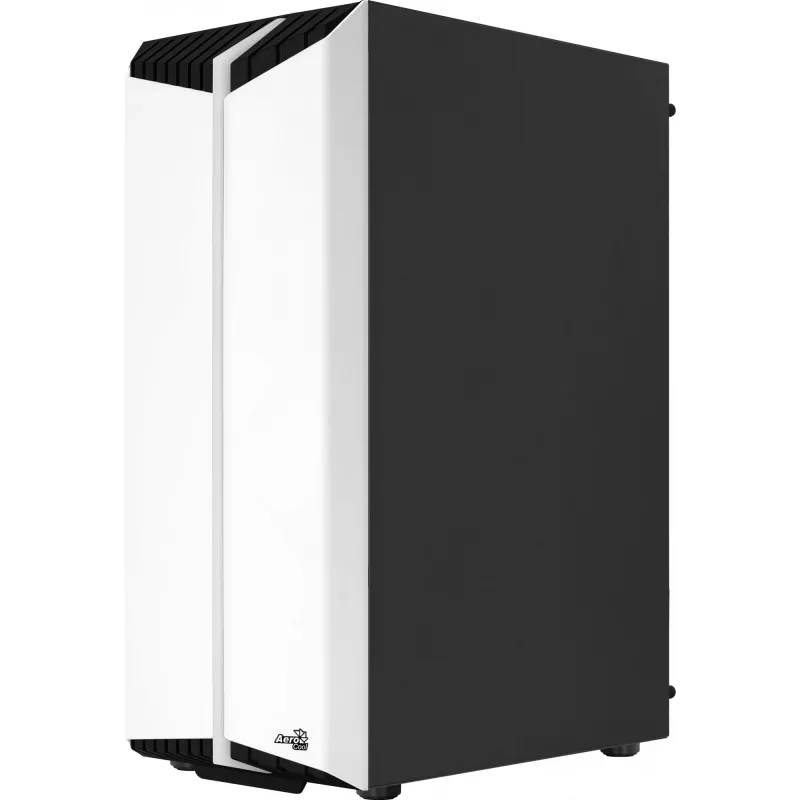 Aerocool Bionic V2 Midi-Tower PC-Gehäuse, ATX / micro ATX / Mini-ITX, gehärtetes Glas, RGB, Weiß