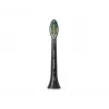 Aufsteckbürsten Philips HX6064/88 Optimal White — 4 Stück, schwarz, mittlere Borsten, 62.000 Bewegungen/min