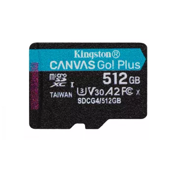 Kingston Technology 512GB microSDXC Canvas Go Plus Gen4 200R A2 U3 Einzelpackung w/o ADP