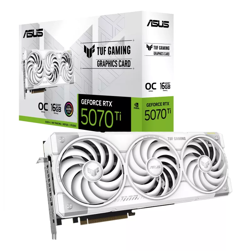 ASUS TUF Gaming TUF-RTX5070TI-O16G-WHITE-GAMING NVIDIA GeForce RTX 5070 Ti 16 GB GDDR7