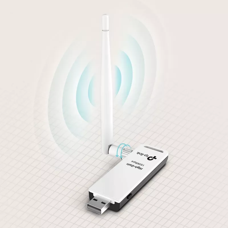 TP-Link TL-WN722N Netzwerkadapter, WLAN 150 Mbit/s, USB, Wi-Fi 4, 2,4 GHz