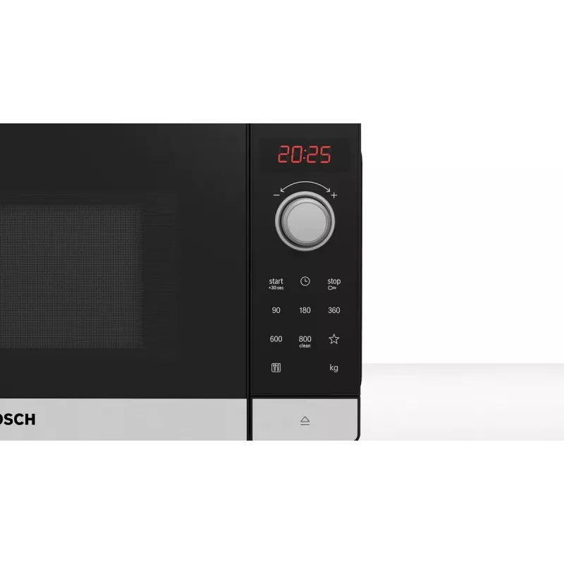 Bosch Serie 2 FFL023MS2 Mikrowelle Schwarz, Edelstahl Solo-Mikrowelle Arbeitsplatte 20 L 800 W