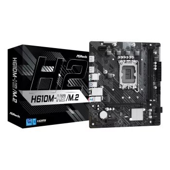 ASRock Motherboard H610M-H2/M.2 LGA1700 Intel H610 2 X DDR4 2 X HDMI 2.1 TMDS Kompatibel mATX