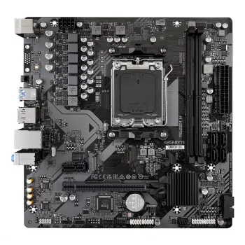GIGABYTE A620M H Motherboard - Unterstützt AMD Ryzen 8000 CPUs, 5+2+2 Phasen Digital VRM, bis zu 7200MHz DDR5 (OC), 1xPCIe 4.0 M.2, GbE LAN, USB 3.2 Gen 1