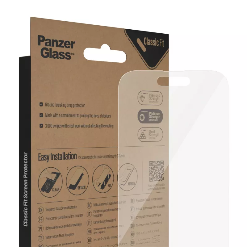 PanzerGlass Displayschutzfolie für Apple iPhone 14 Pro Classic Fit