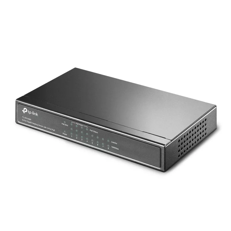 TP-Link TL-SG1008P 8-Port Gigabit Desktop-Switch, 4x PoE
