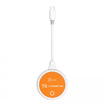 j5create JVAW62 ScreenCast USB-C® Wireless Display HDMI™ Extender, Weiß und Orange