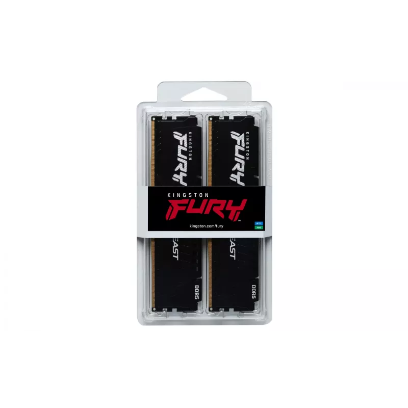 Kingston Technology FURY Beast 32GB 5600MT/s DDR5 CL36 DIMM (Kit of 2) Schwarz