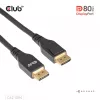Club 3D CAC-1094 DisplayPort 2.1 VESA DP80 zertifiziertes Kabel 8K 240 Hz, 2 m (6,56 ft), Schwarz