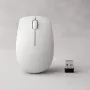 Kabellose kompakte Maus Lenovo Compact Mouse mit Batterie – beidhändig, 1000 DPI, HF-Wireless, 3 Tasten, grau