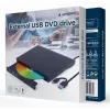 Gembird DVD-USB-031 externer Slim DVD-Brenner, USB-C / USB 3.1, schwarz