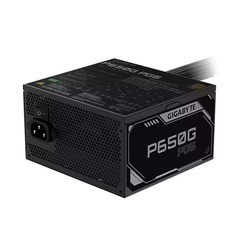 GIGABYTE P650G PCIE 5.1 Netzteil, 650 W, 80 PLUS Gold, ATX 3.1