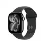 APPLE Watch Series 11 GPS + Cellular 42mm Jet Black Aluminium Gehäuse mit schwarzem Sportarmband S/M