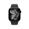 APPLE Watch Series 11 GPS + Cellular 42mm Jet Black Aluminium Gehäuse mit schwarzem Sportarmband S/M