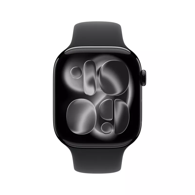 APPLE Watch Series 11 GPS 46mm Jet Black Aluminium Gehäuse mit schwarzem Sportarmband S/M