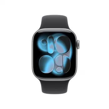 APPLE Watch S11 (2025) GPS 42mm Space Grey Aluminium Gehäuse mit Sportarmband S/M - Schwarz