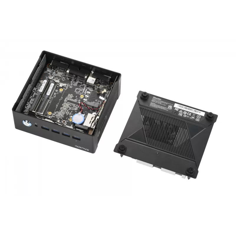 Shuttle Nano PC NT10H5, Intel Core Ultra 5 125H, Intel Arc Grafik, 2xHDMI, 2xUSB 4.0 (DP), 2x2,5Gbit LAN, inkl. VESA 24/7 Dauerbetrieb