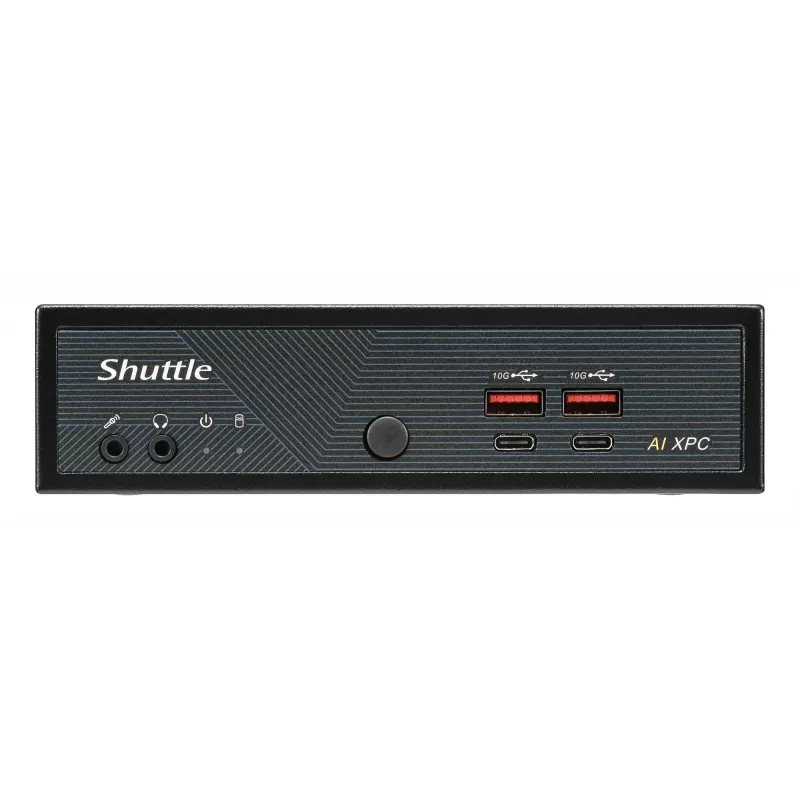 Shuttle Slim AI PC DN11H9 Intel Core Ultra 9 185H, Intel Arc Grafik, 2xHDMI, 2x DP, 4x 2,5 Gbit LAN, VESA, 24/7 Dauerbetrieb