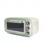 Ariete 979 Design Elektrobackofen 18 Liter, geeignet für 30 cm Pizza, 1380 W, 3 Einschubebenen, 60 Minuten Timer, Edelstahl, Pastellgrün