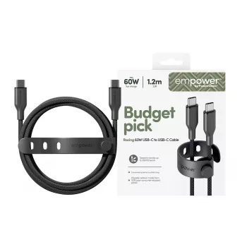 PanzerGlass empower™ by ® Racing 60W USB-C-auf-USB-C-Kabel | USB 2.0 | 1,2 m | Space Black