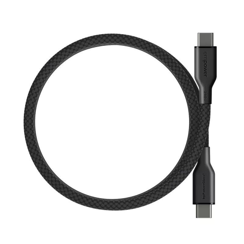 PanzerGlass empower™ by ® Magnetic 240W USB-C to USB-C Kabel | USB 2.0 | 1,5 m | Space Black
